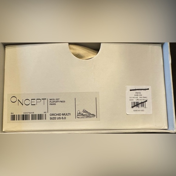 NIB ONCEPT Paris Leather Sneaker 6 Orchid Multi - Picture 10 of 10